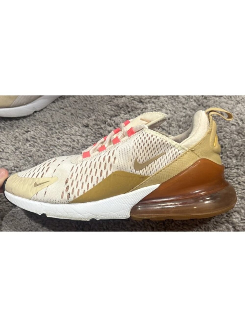 Nike Air Max 270 Cream Tint Women's Sneakers Size 9 AH6789-801